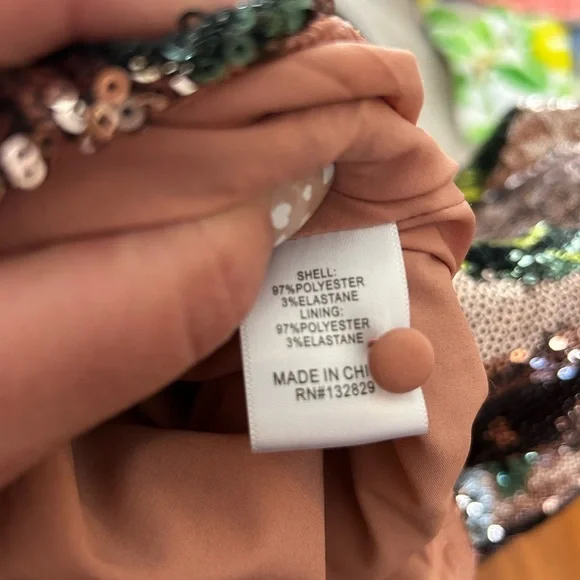 House of Harlow 1960 Lia Top Rose Gold Floral Shirt Sz Small - Picture 13 of 14